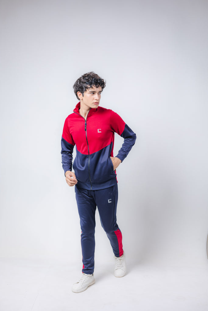 Winter Man's Track Suit for Ultimate Comfort and Style / Red and Blue