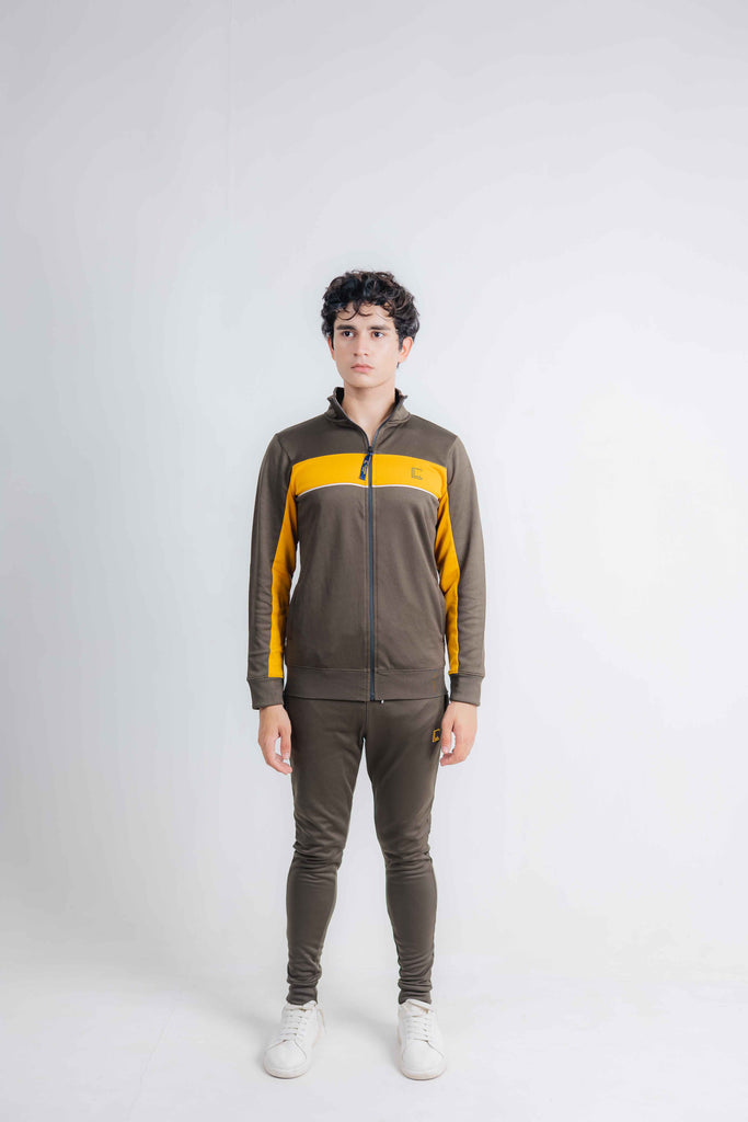 Winter Track Suit for Ultimate Comfort and Style / Brown & Yellow