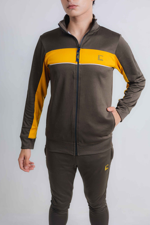 Winter Track Suit for Ultimate Comfort and Style / Brown & Yellow