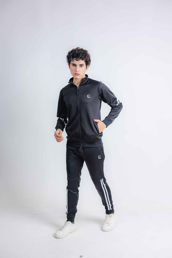 High Quality Men's Winter Track Suit in Black and Wight Color